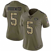 Women Nike Jets 5 Teddy Bridgewater Olive Camo Salute To Service Limited Jersey Dzhi,baseball caps,new era cap wholesale,wholesale hats